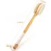 VIS'V Bamboo Dual Sided Shower Brush with Long Handle - Exfoliating Scrubber for Men & Women | Soft and Stiff Bristles, Non-Slip Grip | Wet/Dry Body Brush with Sticky Hook - Buy Online on GoSupps.com