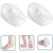 FRCOLOR U-Shaped Heel Pad Gel Inserts - Height Boosting Insoles for Men & Women - Transparent Heel Grips & Cups - 9.8x5.5CM Damping Half Pads for Comfort - Buy Online on GoSupps.com