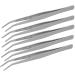 HEEPDD 5-Pack Stainless Steel Curved & Straight Tweezers for Eyelash Extensions | Precision Pointed Tips | International Shipping Available - Buy Online on GoSupps.com