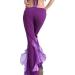 ZLTdream Women's Belly Dance Crimped Bell Pants in Crystal Cotton Purple - Buy Online on GoSupps.com