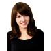 Prettyland ladies medium length wig 40cm soft slightly curly wave curls coffee brown heat resistant brown wig C827 C827 brown