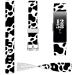 Inspire 2 Bands Cow Design Silicone - ENDIY Cute Women Girls Personalized Strap Designer Aesthetic Pattern Compatible with Fitbit Inspire 2/Inspire/Inspire Hr Large - Black Cow Print Cow Large