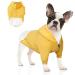 meioro zipper hooded pet clothes dog cat clothing cute pet clothes warm hood French bulldog pug (xxl yellow) xxl yellow