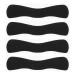 Cabilock Lot de 4 Coussinets Frontaux en Silicone Noir Ondul pour Extensions de Cils Supports R utilisables pour Permanente et Rehaussement de Cils Accessoires Professionnels et Usage