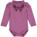 M sli by Green Cotton Baby Girl Petit Blossom Applique L/S Body Base Layer 86 Boysenberry