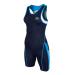 Aropec Women's Triathlon Panther Lycra Triathlon Suit One Piece Navy/Turquoise/White Size XS S navy blue
