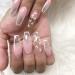 Sinlov 24pcs Coffin Fake Nails Nude Gradient Press On wrong nails long fake nails full cover fake nails art nail tips for women and girls (pink 5)