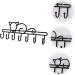 Alipis 7 Kitten Wall Hanging Wall Mounted Towel Holder Towel Hook Coat Hook Over Coat Racks Hook Rack Rural 46X14.5CM Black - Buy Online on GoSupps.com