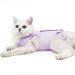 Dotoner Katzenbody After op anti-trolley for cat body operation skin disease recovery body cat clothing after castration e-neck band Alternative for cats dogs (m purple) m purple