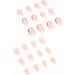 24pcs French False Nails Short Red Yellow Tip Press on Nails - Removable Glue-on Fake Nails for Women and Girls - Nail Art Accessories 0252Y53 - Buy Online on GoSupps.com