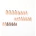 Justotry 24 Pcs Gold Glitter Almond Short False Nails - French Press on Nails | Trendy Nude Fake Nails with Glue | Stiletto Medium Stick on Nails for Women - Buy Online on GoSupps.com