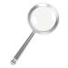 Magnifying Glass 20X Elderly Reading HD Student High Magnification Portable Hand-held Magnifying Mirror Large Diameter Household Reading A Newspaper Warm as Ever Silver Large