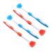 Healeved 4 pieces tongue cleaning brush nano toothbrush toothbrush made of silicone metal spatula adult toothbrush metal cleaner silicone rocker plastic cleaner scrap fresh nanoplasty