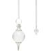 Pendula White Quartz Pendulum with Chain | Natural Gem Water Drop Radiesthesia Heilstein | 4cm Pendulum & 17cm Chain | Mountain Crystal Jewelry - Buy Online on GoSupps.com