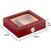 Cigar Boxs Humidors Handmade Cigar Humidor Cecigar Desktop Box with Humidifier and Hygrometer Glass Top for 35 Cigars - Buy Online on GoSupps.com
