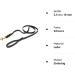 CopcoPet Black Leather Dog Leash 2.5m x 10mm with Brass Snap Hook for Enhanced Durability | International Shipping Available - Buy Online on GoSupps.com