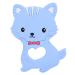 Adorable Cartoon Cat Teething Toys - Safe and Soothing Silicone Teethers for Babies Kids and Children(Blue)