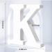6 Inch Unfinished White Wood Letter K for Wall Decor and Craft Projects - Buy Online on GoSupps.com