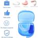 Shop 2PC Dental Disposable Braces & Prosthetic Travel Box - Lightweight with Air Hole Black & Light Blue - Ideal for Mouth Protection - Buy Online on GoSupps.com