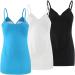 Manci Women's Cotton Maternity Nursing Tank Top Cami Pajama - White/Black/Bright Blue - Sleep Bra for Breastfeeding - Buy Online on GoSupps.com