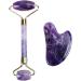 Amethyst Gua Sha & Face Roller Set | Beauty Tools for Massage & Eye Care | Self-Care Essentials - Buy Online on GoSupps.com