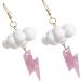 Healeved 2 Pairs Cloud Earrings Acrylic Earring 3d Cute 8x3.3cmx2pcs As Shownx2pcs - Buy Online on GoSupps.com