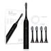 Sonic Electric Toothbrush with USB Charging IPX7 Waterproof 60 Days Battery Life Black