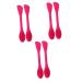 FRCOLOR 6 Pcs Silicone Facial Scrubber Facial Cleansing Brush Manual Scrubber Massager Silicone Cleaning Brush Facial Cleaning Brush Silicone Stick Double Head Cleasing Milk Rosyx3pcs 16.5*3cmx3pcs