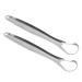 2PC Stainless Steel Tongue Scrapers for Adults - Portable & Reusable Oral Health Cleaning Tool - Buy Online on GoSupps.com