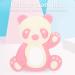 Baby Teething Toy - Cartoon Panda Shape Silicone Teether for Kids | Soft Hugs & Kisses (Pink/Black/Coffee) - Buy Online on GoSupps.com