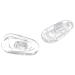 Crcyphne 25 Pairs Silicone Eyeglass Nose Pads Oval Push On