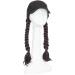 Synthetic Long Curly Wavy Baseball Cap with Hair Brown Black Blonde Women Wig Hats with Hair Wavy Extensions Dark Brown - Buy Online on GoSupps.com
