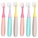 6 Packs Kids Toothbrush,Lovely Little Mushroom Extra Soft Bristles Toddler Toothbrush for 1-3Years Old (Pink& Yellow &Blue) 6 Count (Pack of 1)