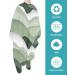 Sage Green Barber Cape - Adjustable Hair Cutting Cape for All Ages | Coastal Ocean Geometric Design - 55x63 Inch - Buy Online on GoSupps.com
