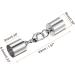 Harfington 5pcs Cord End Cap Set with Lobster Claw Clasp for DIY Bracelets - Silver Tone - Buy Online on GoSupps.com