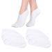 3 Pairs Moisturizing Socks Cotton Socks for Moisturising Reusable Foot Care Socks for Dry Cracked Feet Cosmetic Moisturizing Socks for Women Men (White)