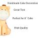 jncakes Animals Cake Topper Birthday Party Decoration Edible Great for Kids Boy Girl First Birthday Christening Baby Shower Easy to Use Giraffe Elephant Lion Jungle - Buy Online on GoSupps.com