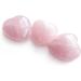 Polar Jade Puffy Heart Set - Hand-Carved Rose Quartz for Chakra Healing Meditation & Decoration | 3-Piece Set - Buy Online on GoSupps.com