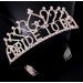 Women's Bride to Be Crystal Rhinestone Tiara Headband & Sash Set - Rose Gold - Buy Online on GoSupps.com