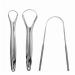 3 pieces of stainless steel tongue cleaner of medical tongue scraps against bad breath tongue brush cleaner with grip for adult oral care