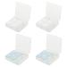 Solustre 4 pieces of colored contact lenses Clean care contact lens container container for eye contact lenses holder for cosmetic lens contact case suite make -up mirror travel ABS