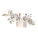 Ipetboom Bridal Shower Headpiece Rhinestone Hair Side Comb Crystal Bridal Hair Clips Rhinestone Hair Barrette Crystal Flower Hair Side Comb Rhinestones European and American Bride