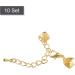 10Set Gold Tone Ribbon Crimp Clamp Ends with Lobster Claw Clasps - DIY Craft Making Supplies - Buy Online on GoSupps.com