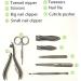 Nail Clippers Set 7 in 1 Stainless Steel Manicure Set Professional Nail Clips Fitting Foot Tools Manicure Toe Cutter Nail Set with Bag - Buy Online on GoSupps.com