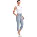 MoFiz Women's Lightweight Capri Pants with Elastic Waist and Pockets - Silver Gray, X-Small - Buy Online on GoSupps.com