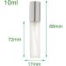 Enslz 6 x 10ml Refillable Frosted Glass Spray Bottles with 2 x 3ml Pipettes - Silver | Perfect for Perfume & Travel - Buy Online on GoSupps.com