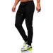 BUXKR Mens Casual Joggers Sweatpants for Jogging,Running or Athletic Activities Black Medium