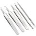5pcs a pack Curved Blackhead Remover Tweezers for Blemish Dermatologist - Buy Online on GoSupps.com
