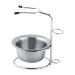 DEWIN shaving bowl set men's shaving bowl set made of stainless steel holder for shaving brush + soap cup bowl