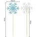 Newzc 30-Piece Snowflake Cake Topper Set - Glitter Cupcake Toppers in Silver Light Blue & Royal Blue for Weddings & Birthday Parties - Buy Online on GoSupps.com